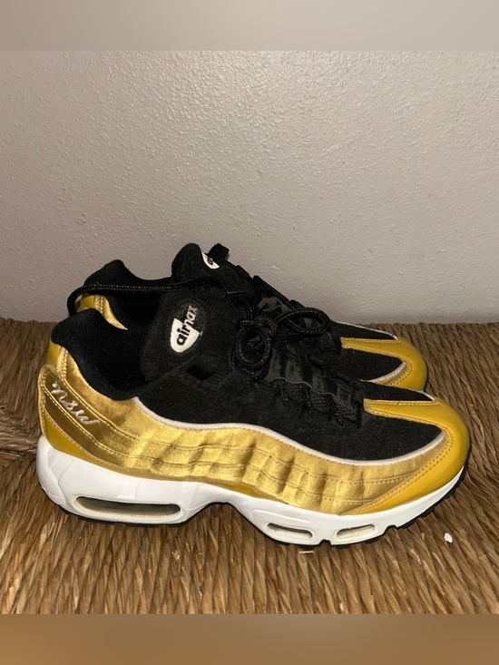 Nike Shoes - Nike Air Max 95 LX Wheat Gold Black Satin Sneakers Women’s 7.5 AA1103-700